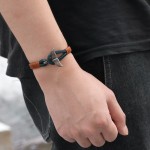 Whale tail alloy bracelet