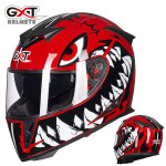 GXT helmet electric motorcycle helmet full cover motorcycle helmet men's summer breathable anti fog double lens four sea