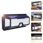 136led four side solar human body induction lamp outdoor wall lamp