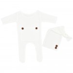 Newborn photography knitted Jumpsuit long tailed hat