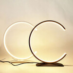 Modern Design Tube Shape Silver Finish LED Chip Table Lamp