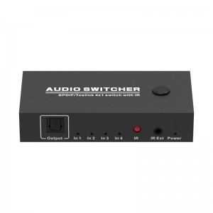 Digital optical fiber audio switcher