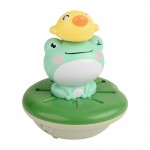 Electric water spray frog bathroom bath toy