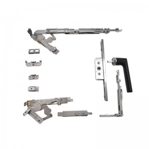 Flush inside open inside inverted door and window system accessories
