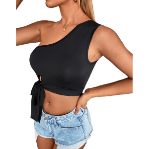 Sexy slim sloping shoulder bra top