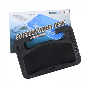 Multi purpose steering wheel card table