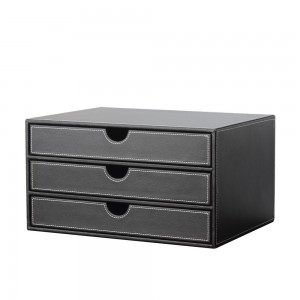 Leather desktop finishing storage box